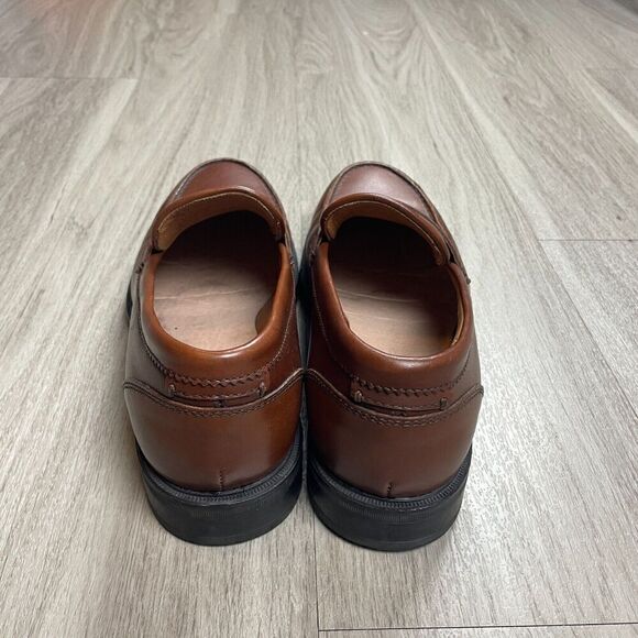 Aquatalia Loafers Mens 9.5 Brown Neil Leather Weatherproof Slip On Casual - Picture 4 of 10